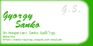 gyorgy sanko business card